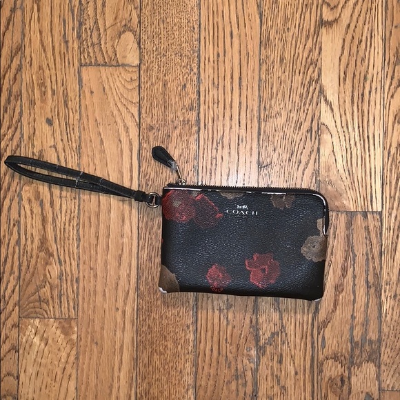 Coach floral wristlet